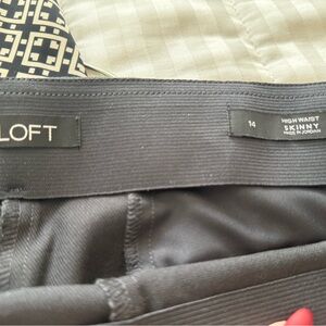 LOFT Charcoal High Waist Trousers